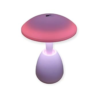 LED Mashroom Table Lamp Rechargeable Mushroom Night Desk Lamp | 3 Color Changing Lamp | Eye Protection Desk Lamp with Touch Sensor | Night Light for Living Room, Home Office, Restaurant