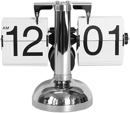 Flip Clock, Flattening Clock, Flip Stand Clock, Table Clock, Retro, Stylish, Rotating Clock, Desk Clock, School Entrance, Housewarming, Gift, Gift, Living Room, Office, Clock