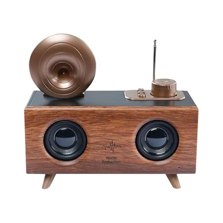 Retro Wood Speaker Vintage Loudspeaker Support TF FM Radio Music Aux Subwoofer Classic Sound Box