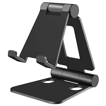 Dual Foldable Table Desk Mobile Holder, Multiple Adjustable Viewing Angle, and Foldable Mobile Holder, Mobile Stand