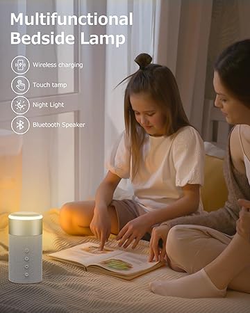 Bluetooth Speaker with Night Light - 3 in 1 Mag-Safe Wireless Charger for iPhone 16/15/14/13/12 Series, AirPods Pro/3/2,Gifts for Men& Women