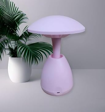 LED Mashroom Table Lamp Rechargeable Mushroom Night Desk Lamp | 3 Color Changing Lamp | Eye Protection Desk Lamp with Touch Sensor | Night Light for Living Room, Home Office, Restaurant