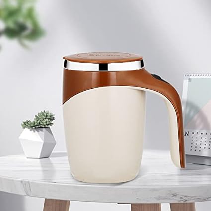 Electric Mixing Cup, Stainless Steel Self Stirring Coffee Mug Cup Automatic Magnetic Stirring Coffee Mug Electric High Speed Mixing Cup for Coffee, Milk, Cocoa and Other Beverages
