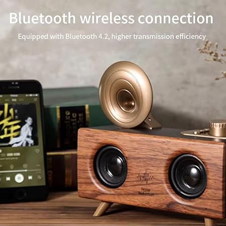 Retro Wood Speaker Vintage Loudspeaker Support TF FM Radio Music Aux Subwoofer Classic Sound Box