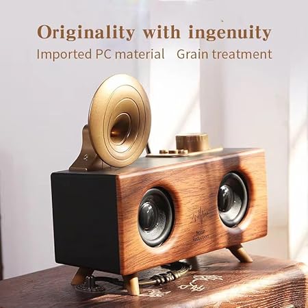 Retro Wood Speaker Vintage Loudspeaker Support TF FM Radio Music Aux Subwoofer Classic Sound Box