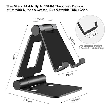 Dual Foldable Table Desk Mobile Holder, Multiple Adjustable Viewing Angle, and Foldable Mobile Holder, Mobile Stand