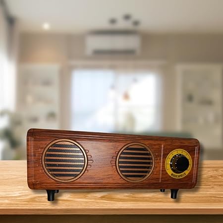 B15 Bluetooth Speaker Brown | FM | Vintage Vibes | Retro Speaker
