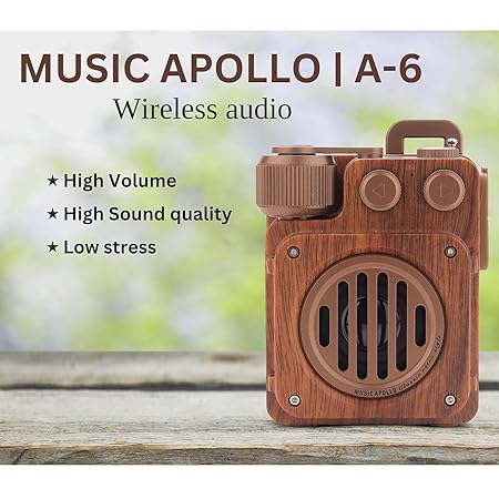 Bluetooth Portable Speaker/FM, Vintage Speaker, USB/Aux Bluetooth Connectivity 10w Bluetooth Speaker (Brown, Stereo Channel)
