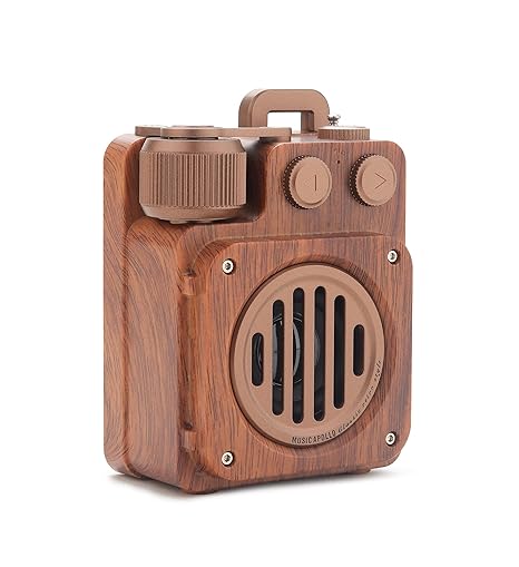 Bluetooth Portable Speaker/FM, Vintage Speaker, USB/Aux Bluetooth Connectivity 10w Bluetooth Speaker (Brown, Stereo Channel)